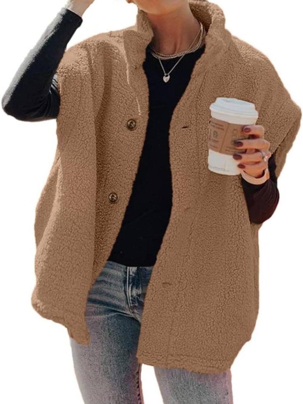 Cozy Oversized Fuzzy Fleece Sherpa Vest | Warm Casual Layering Jacket for Women